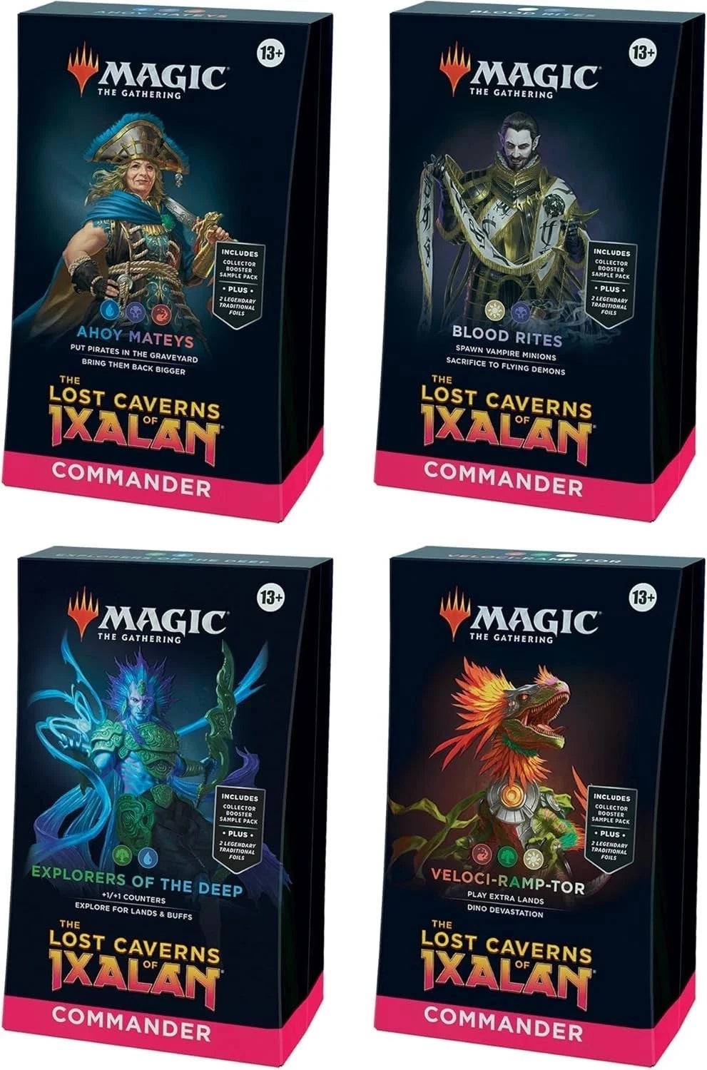 Magic The Gathering: The Lost Caverns of Ixalan - Commander Deck Display (4 Decks)
