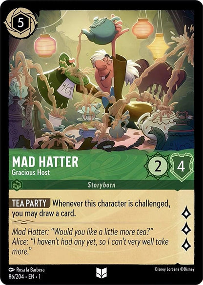 Lorcana The First Chapter Mad Hatter - Gracious Host #86/204
