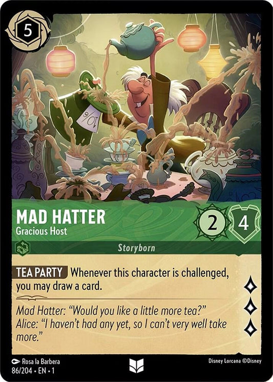 Lorcana The First Chapter Mad Hatter - Gracious Host #86/204