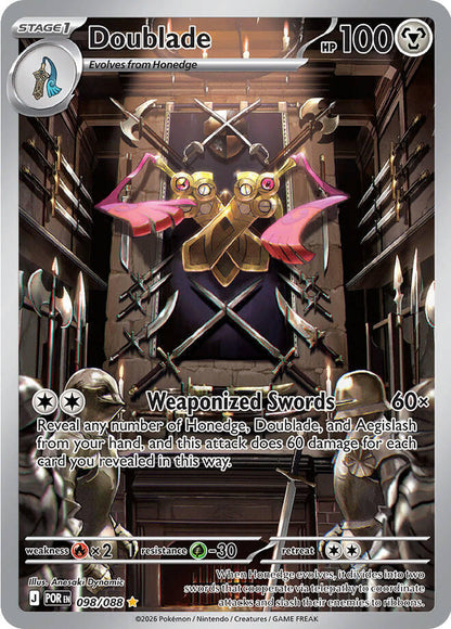 Pokemon Perfect Order Doublade #098 — Illustration Rare Pokémon card