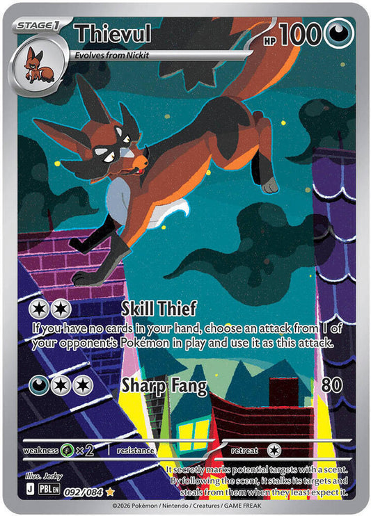 Pokemon Pitch Black Thievul #092 — Illustration Rare Pokémon card