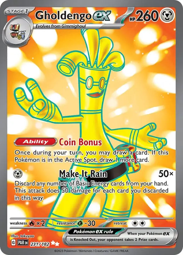 Pokemon Paradox Rift Gholdengo ex #231 — Ultra Rare Pokémon card