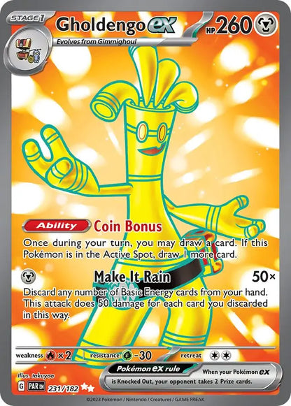 Pokemon Paradox Rift Gholdengo ex #231 — Ultra Rare Pokémon card
