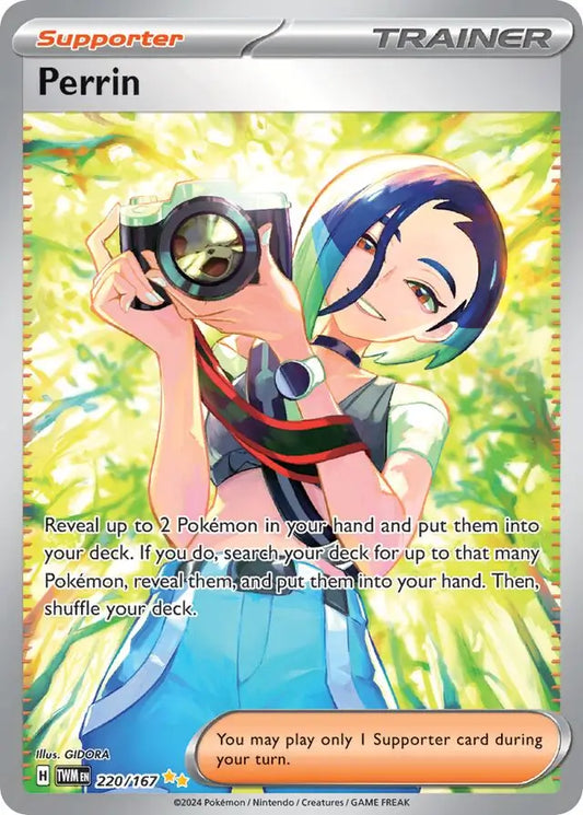 Pokemon Twilight Masquerade Perrin #220 — Special Illustration Rare Pokémon card