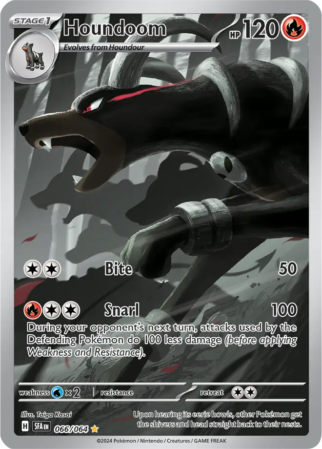Pokemon Shrouded Fable Houndoom #066 — Illustration Rare Pokémon card