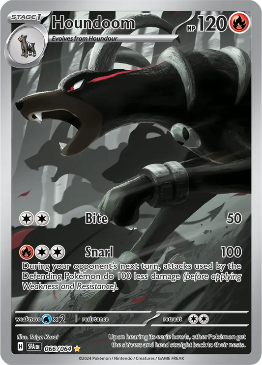 Pokemon Shrouded Fable Houndoom #066 — Illustration Rare Pokémon card