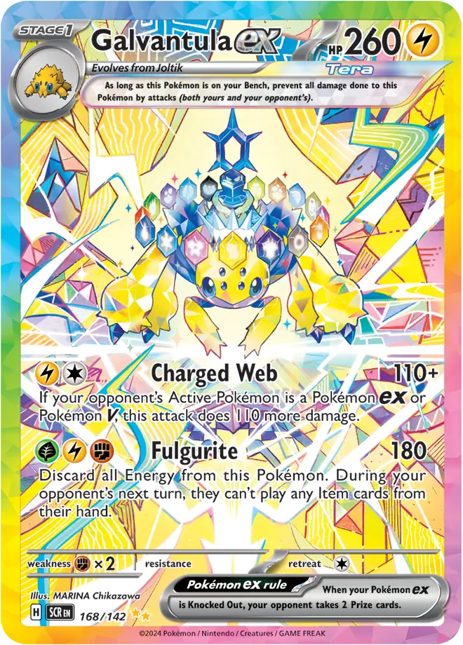 Pokemon Stellar Crown Galvantula #168 — Special Illustration Rare Pokémon card