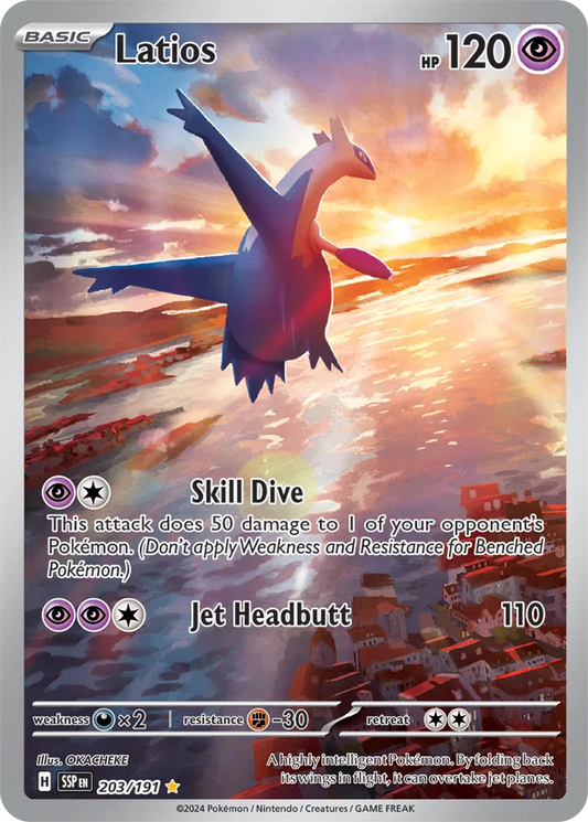 Pokemon Surging Sparks Latios #203 — Illustration Rare Pokémon card