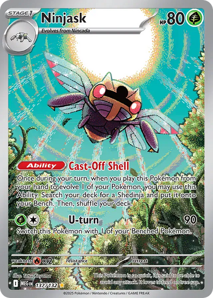 Pokemon Mega Evolution Ninjask #137 — Illustration Rare Pokémon card