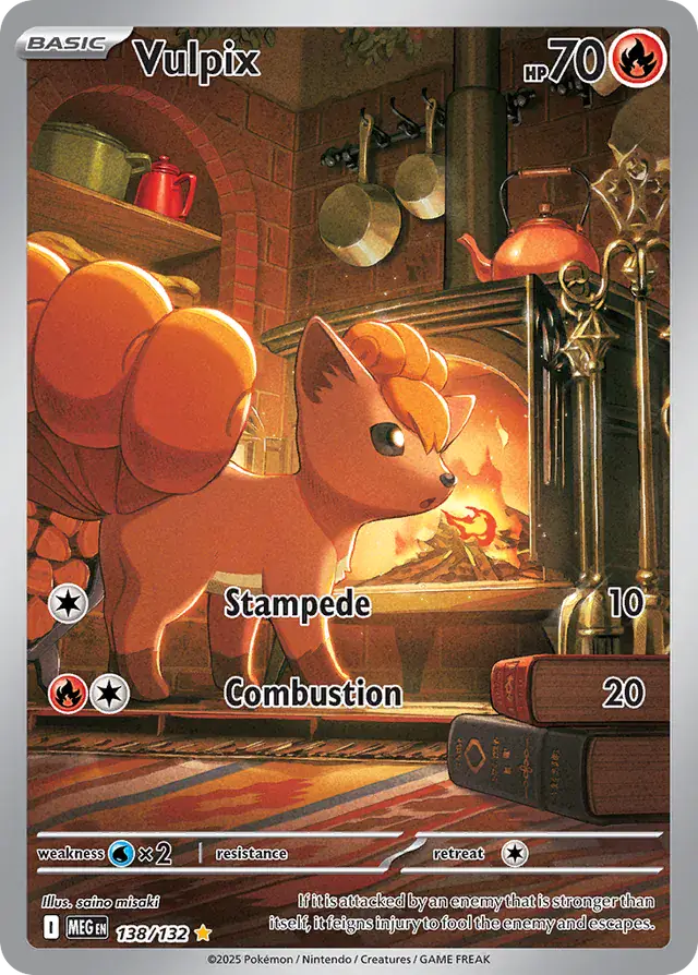 Pokemon Mega Evolution Vulpix #138 — Illustration Rare Pokémon card