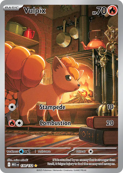 Pokemon Mega Evolution Vulpix #138 — Illustration Rare Pokémon card