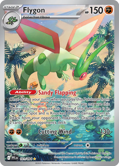 Pokemon Phantasmal Flames Flygon #101 — Illustration Rare Pokémon card