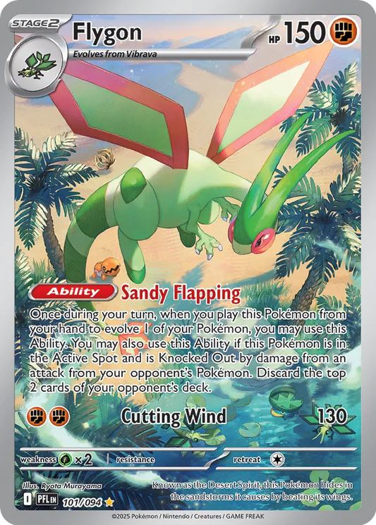 Pokemon Phantasmal Flames Flygon #101 — Illustration Rare Pokémon card