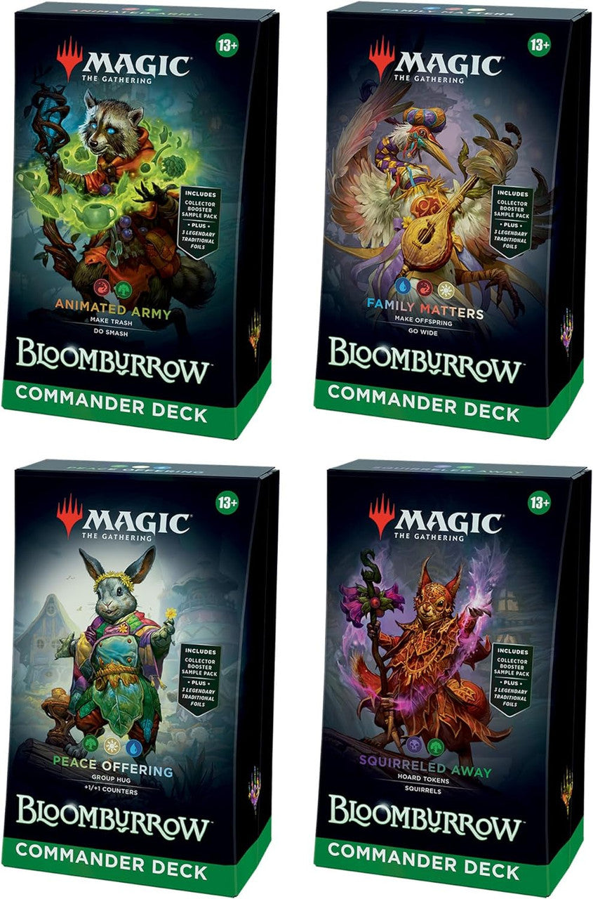 Magic: The Gathering - Bloomburrow - Commander Deck Set (All 4 Decks)