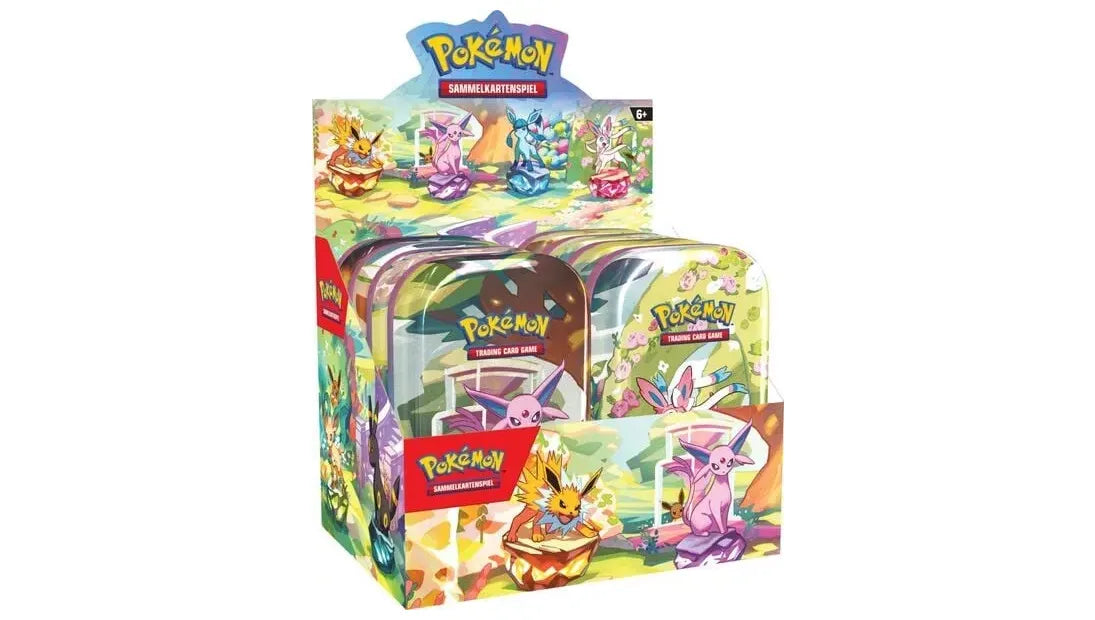 Pokemon Prismatic Evolutions Mini Tin Display